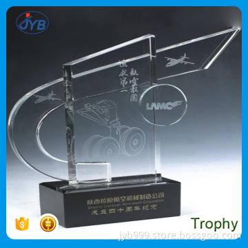 custom design high-end crystal cheap china butterfly trophy